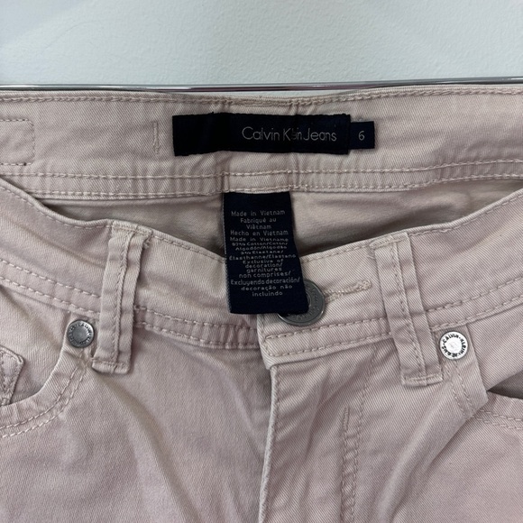 Calvin Klein Jeans Beige Skinny Jeans (Sz 6) - Picture 5 of 7